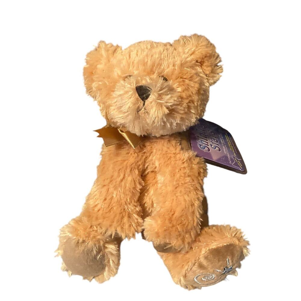 Russ Berrie Shining Stars‎ 10" Blue Bear Plush With Sealed Code